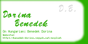 dorina benedek business card